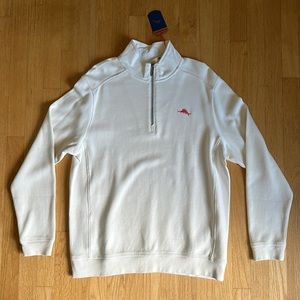 COPY - Ivory White Tommy Bahama Nassau Half Zip Sweater Size Men’s Medium
